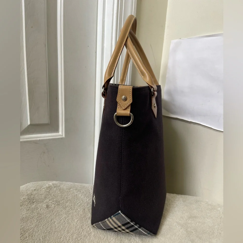 Burberry Blue Label Canvas Tote Bag EUC - Picture 2 of 15